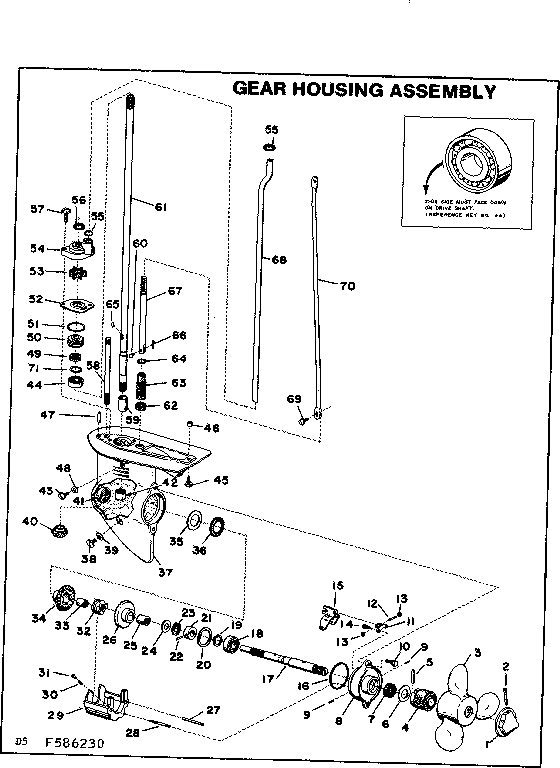 Gear housing assembly