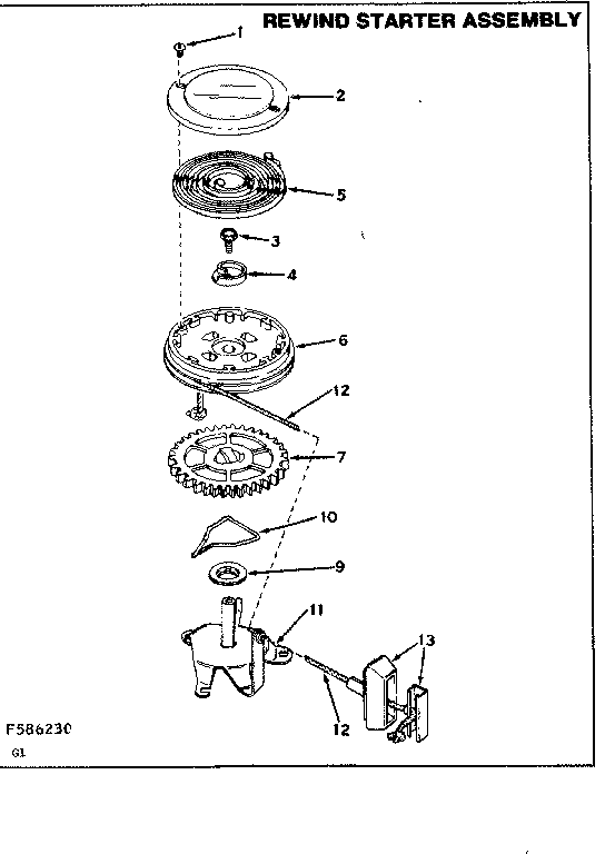 Rewind starter assembly