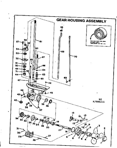 Gear housing assembly