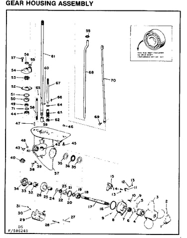 Gear housing assembly
