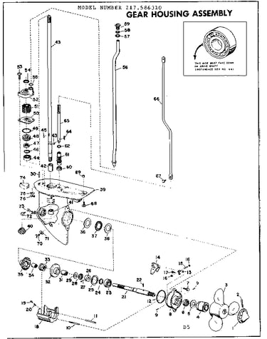 Gear housing assembly