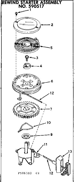 Rewind starter assembly