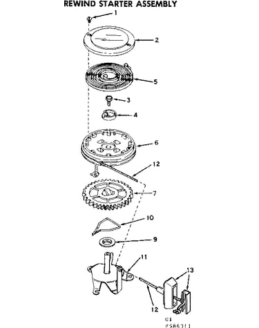 Rewind starter assembly