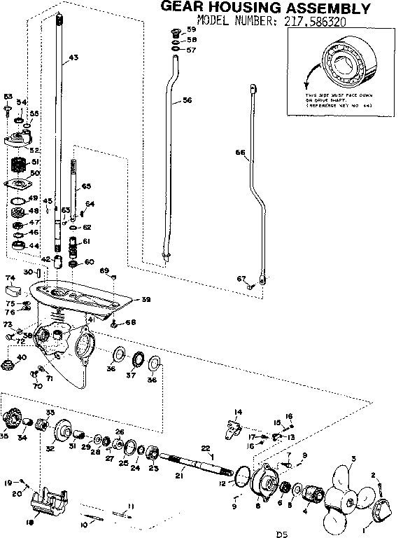 Gear housing assembly