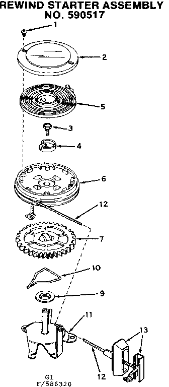 Rewind starter assembly