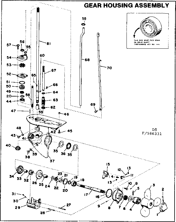 Gear housing assembly