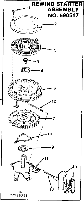Rewind starter assembly