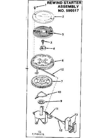 Rewind starter assembly