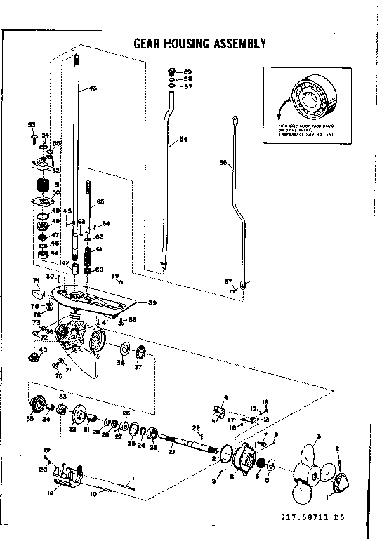 Gear housing assembly