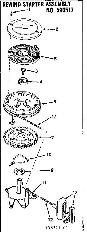 Rewind starter assembly