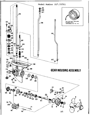 Gear housing asm