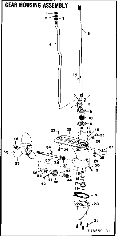 Gear housing assembly