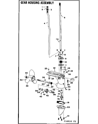 Gear housing assembly