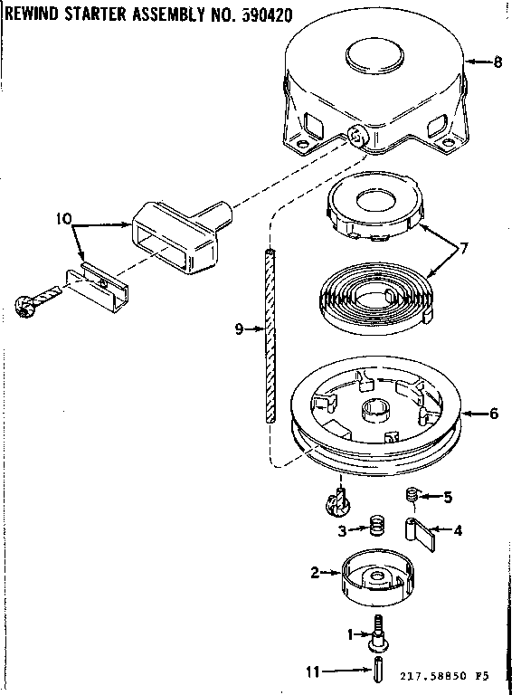 Rewind starter assembly