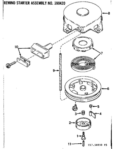 Rewind starter assembly