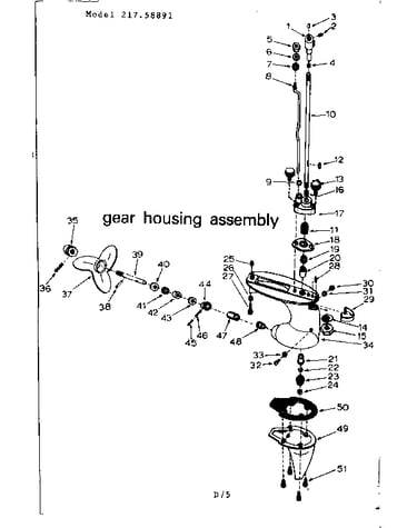 Gear housing assembly