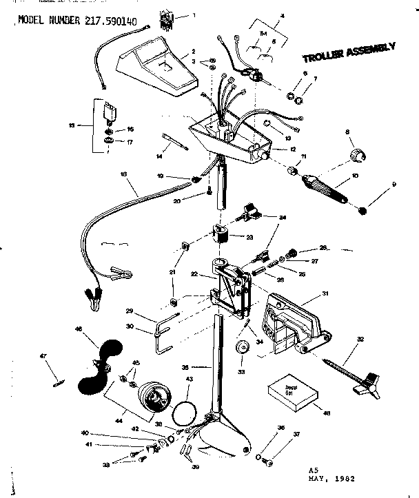 17 LB THRUST/TROLLER ASSEMBLY