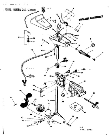 17 lb thrust/troller assembly
