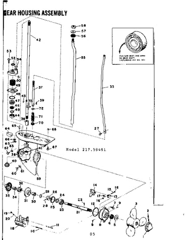 Gear housing assembly