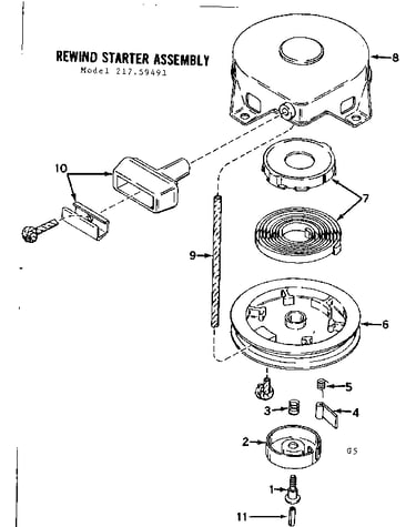 Rewind starter assembly
