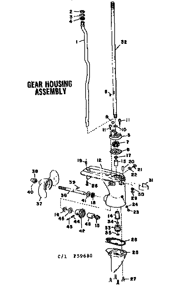 Gear housing assembly