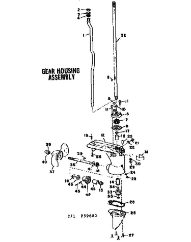 Gear housing assembly