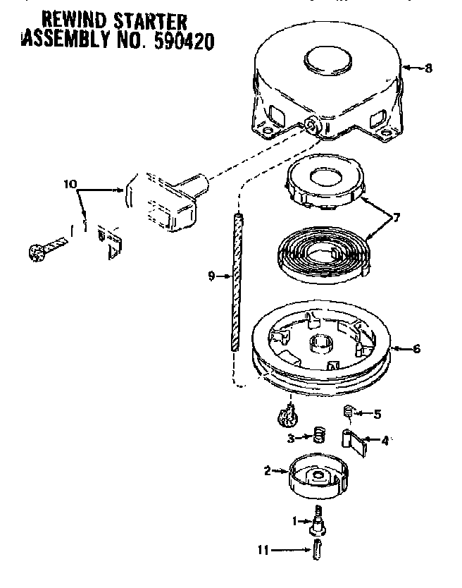Rewind starter assembly