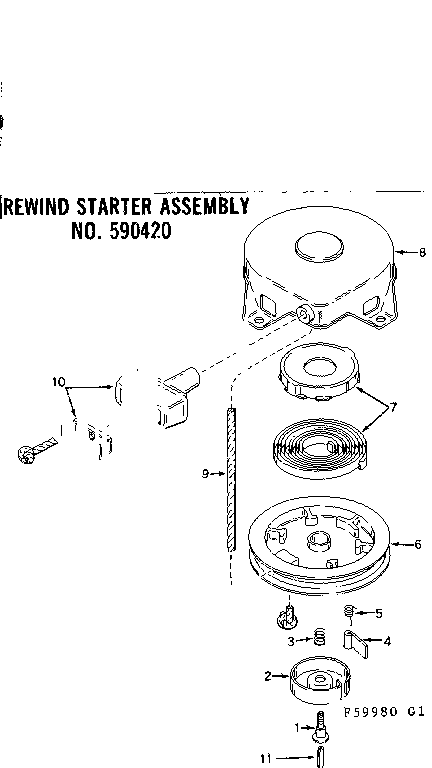 Rewind starter assembly