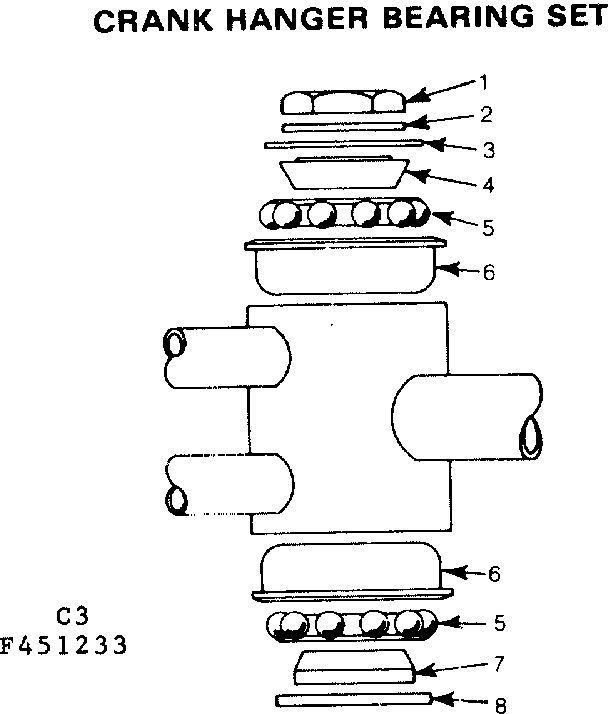 Crank hanger bearing set