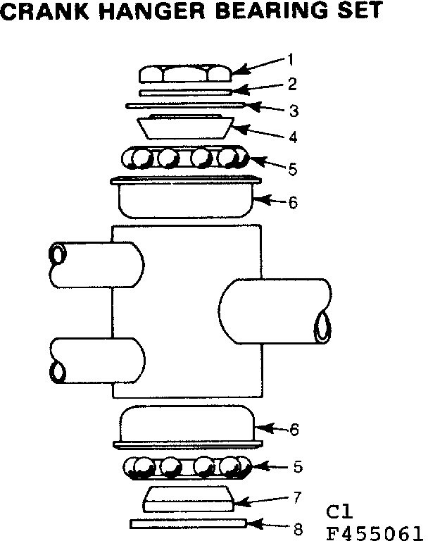 Crank hanger bearing set