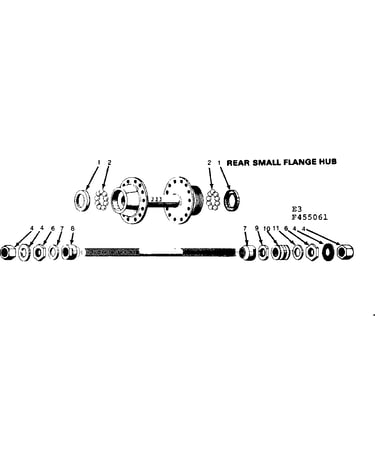 Rear small flange hub