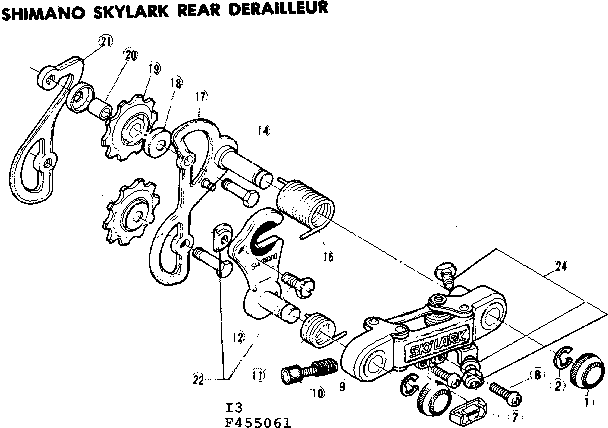 Shimano skylark rear derailleur