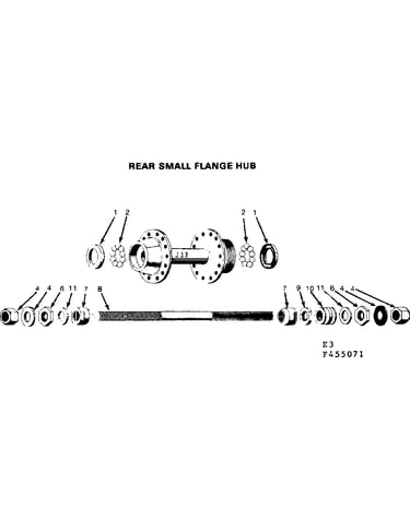 Rear small flange hub