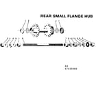 Sears 502455080 rear small flange hub diagram