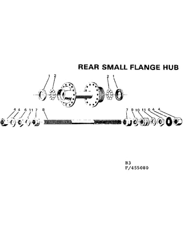 Rear small flange hub