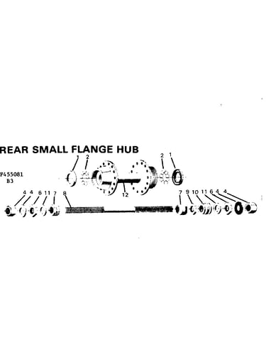 Rear small flange hub