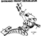 Sears 502455091 shimano front derailleur diagram
