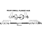 Sears 502455090 rear small flange hub diagram