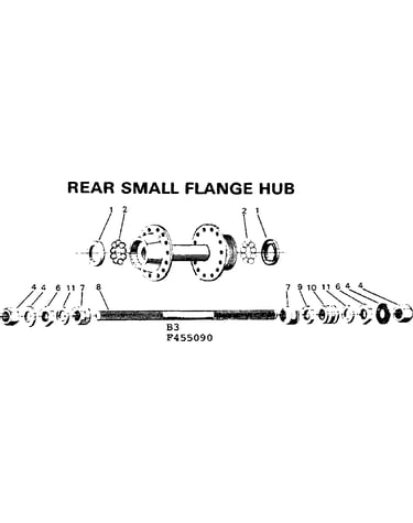 Rear small flange hub