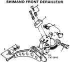 Sears 502455090 shimano front derailleur diagram