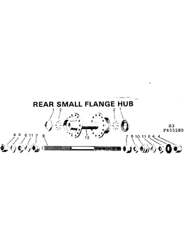 Rear small flange hub