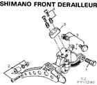 Sears 502455380 shimano front derailleur diagram