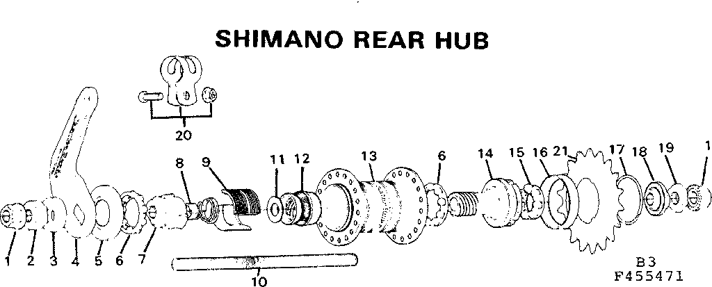 Shimano rear hub