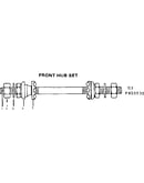 Front hub set