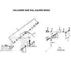Sears 502455540 dia-compe side pull caliper brake diagram