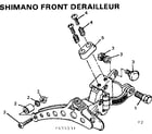 Sears 502455531 shimano front derailleur diagram