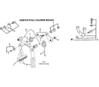 Sears 502455650 center pull caliper brake diagram