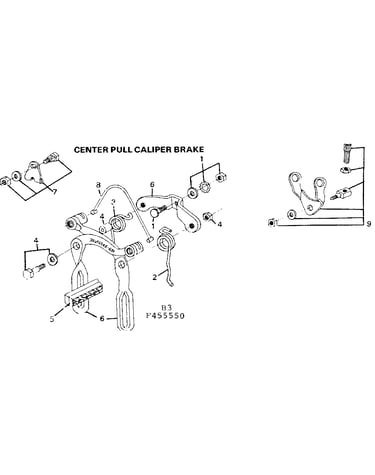 Center pull caliper brake
