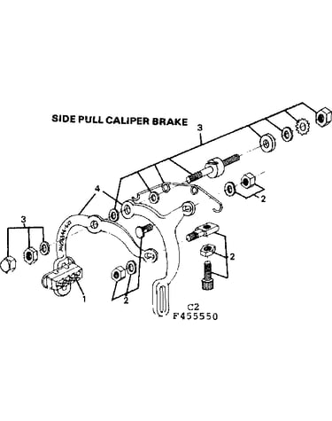 Side pull caliper brake
