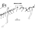 Sears 502455550 brake lever diagram